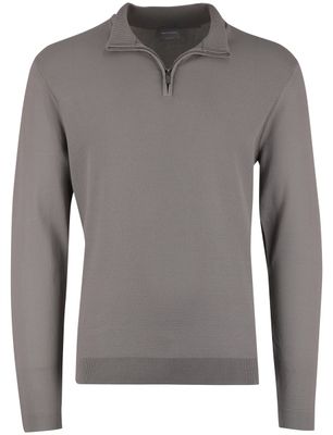 Gentiluomo Half zip trui Gentiluomo bruin textuur