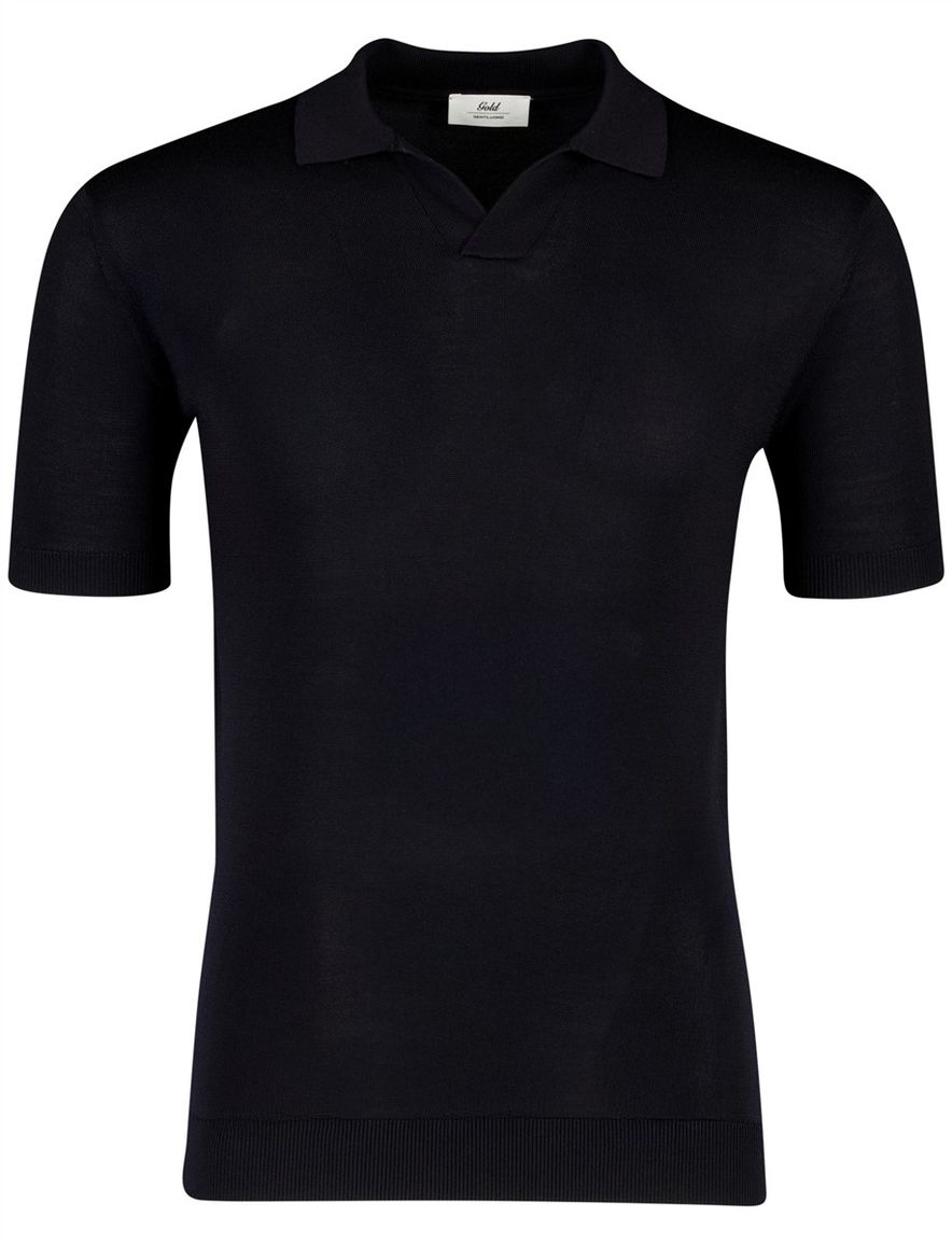 Gentiluomo poloshirt gebreid donkerblauw