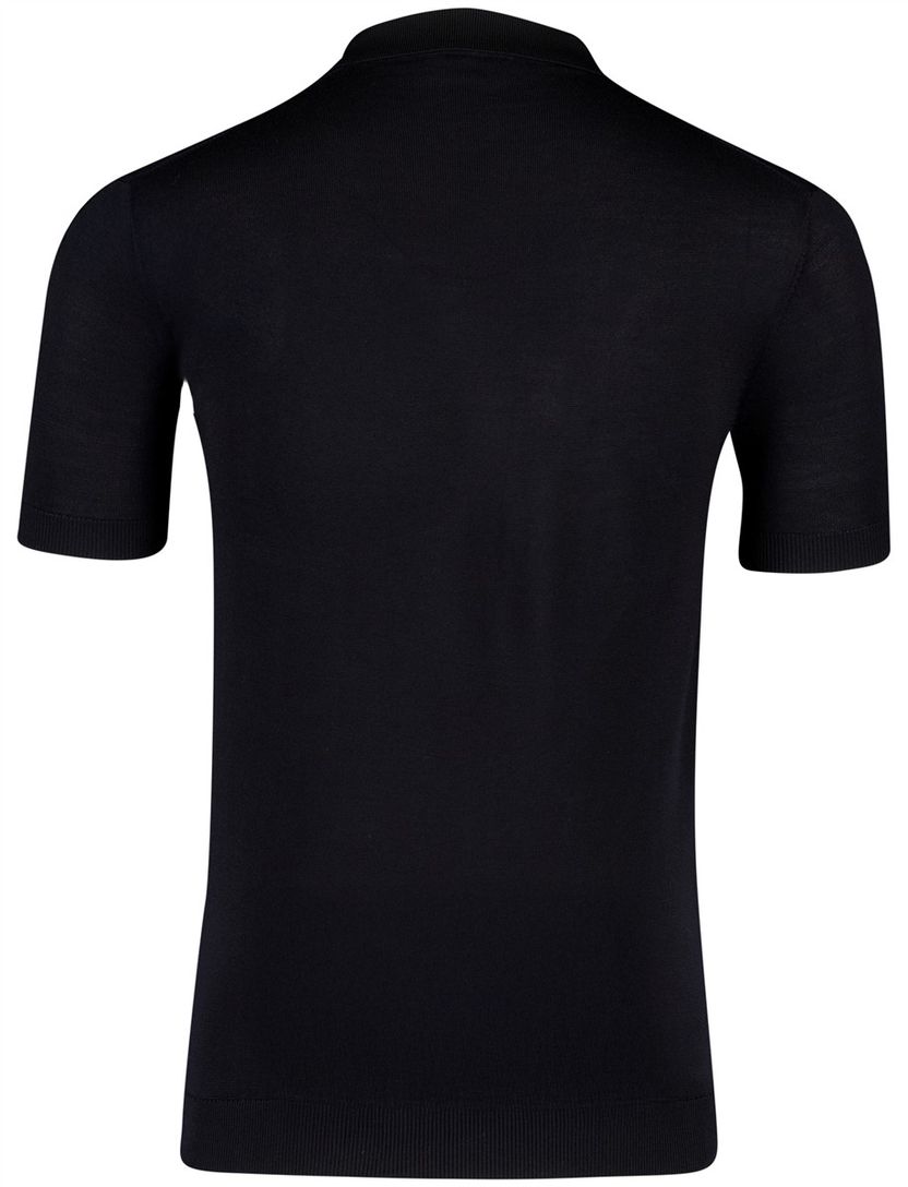 Gebreid poloshirt Gentiluomo donkerblauw