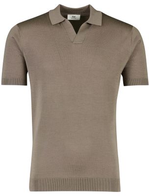 Gentiluomo Bruine polo Gentiluomo merinowol normale fit