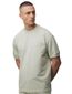 Groen Genti t-shirt effen met ronde hals