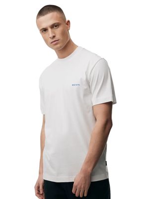 Genti Wit Genti t-shirt met blauwe backprint
