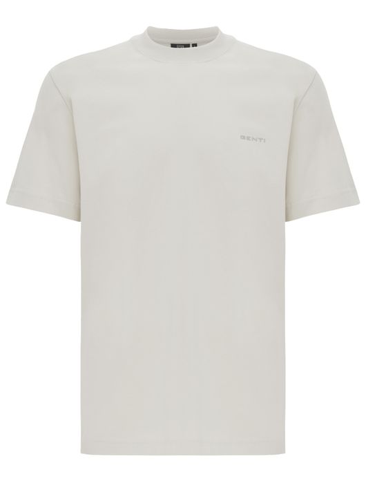 Creme Genti t-shirt met backprint