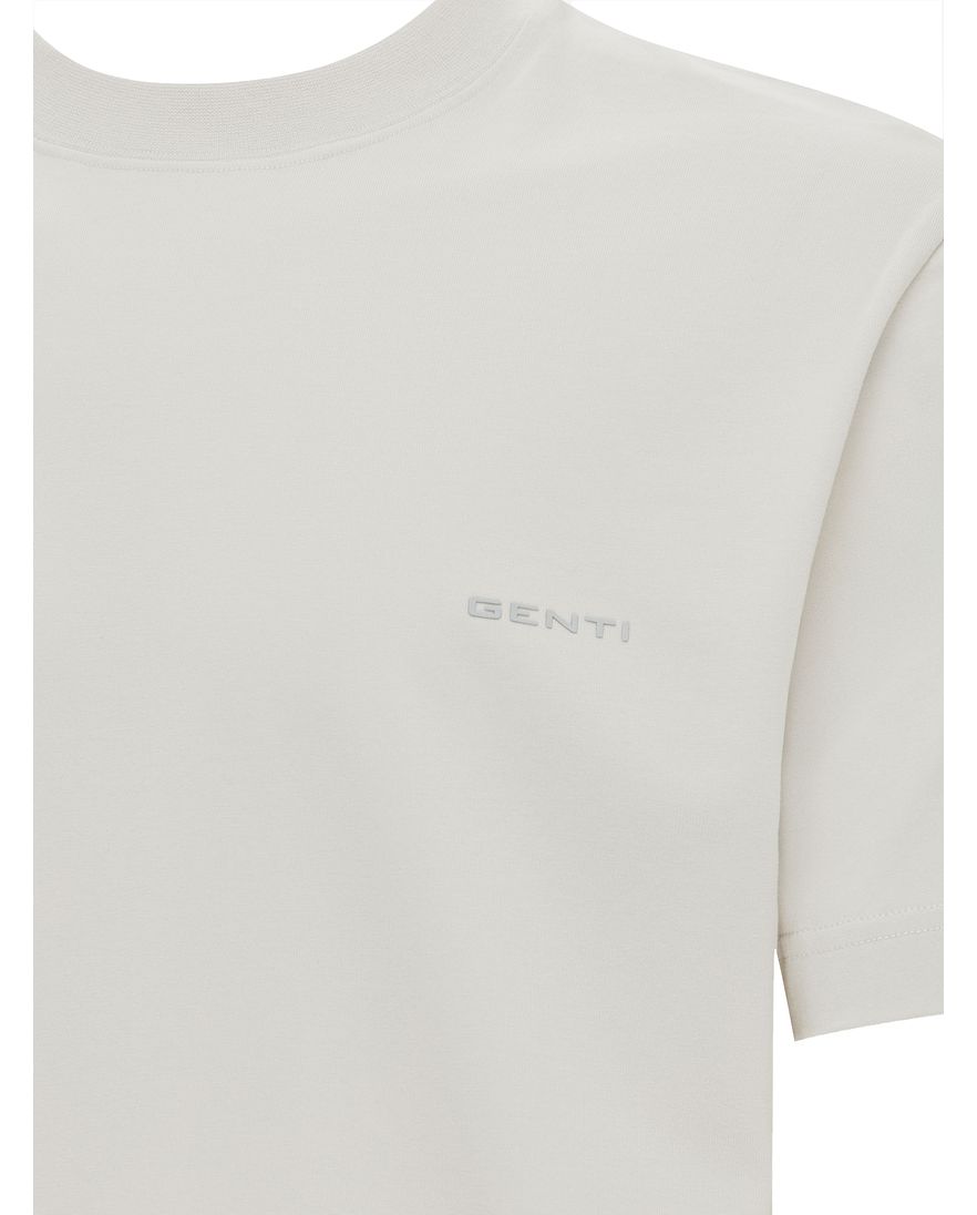 T-shirt met backprint Genti creme
