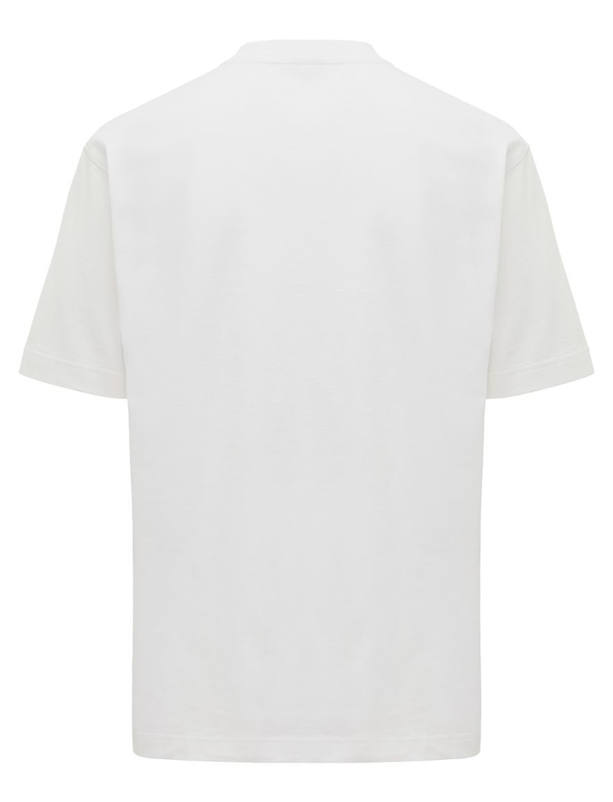 Genti T-shirt wit roze palm