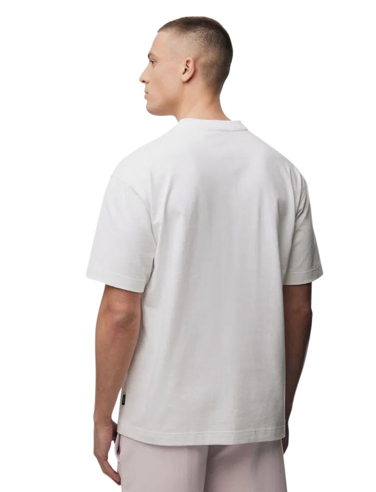 Genti T-shirt wit roze palm