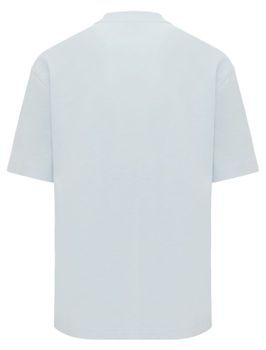 Genti t-shirt lichtblauw ronde hals