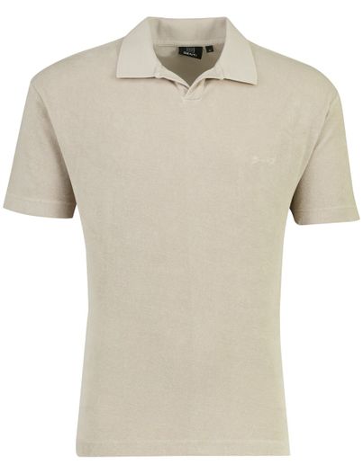 Genti Genti polo v-hals logo beige