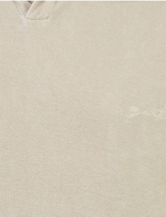 Genti v-hals beige polo katoen