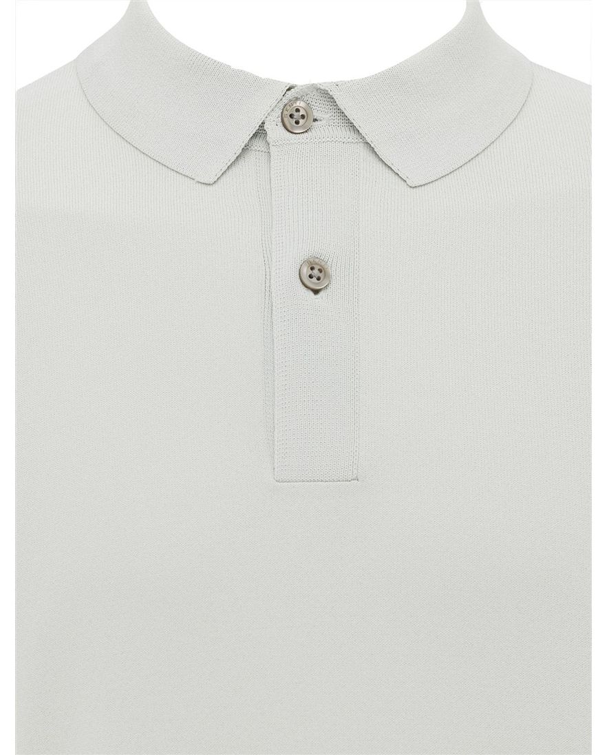 Groen poloshirt Genti 2 knoops normale fit