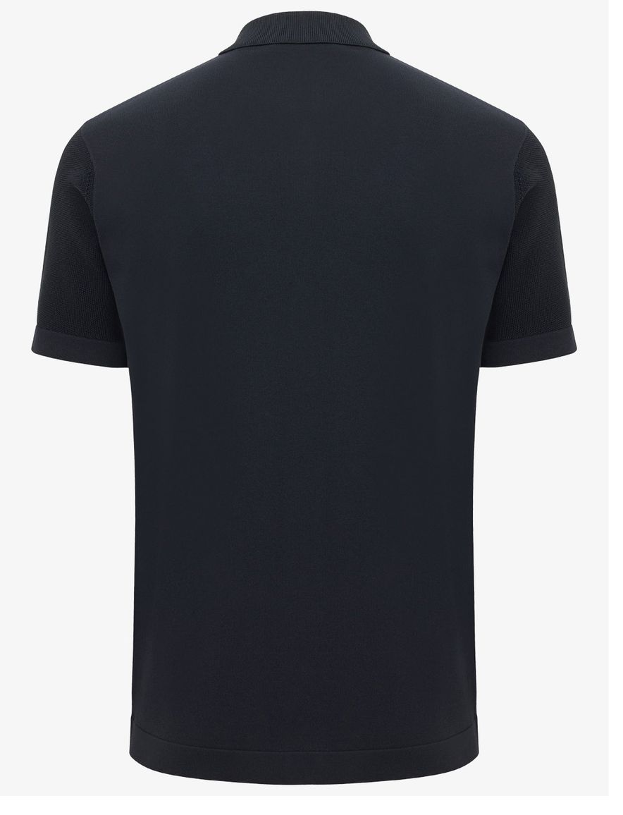 Genti donkerblauw overhemd normale fit met structuur