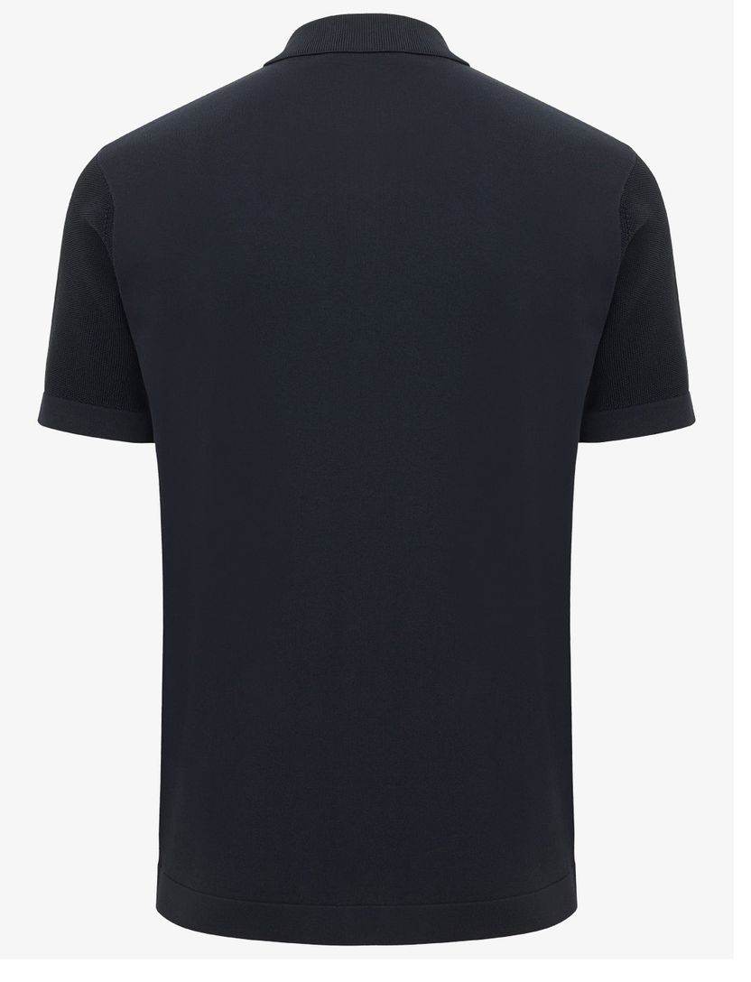 Overhemd Genti navy structuur normale fit