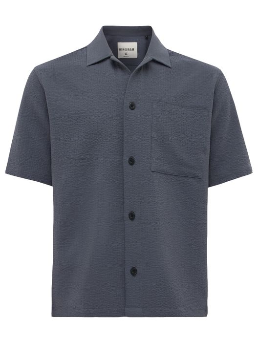 Genti overhemd grijs met borstzak