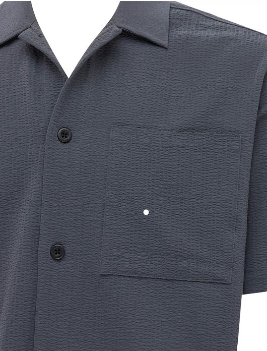 Genti overhemd grijs met borstzak