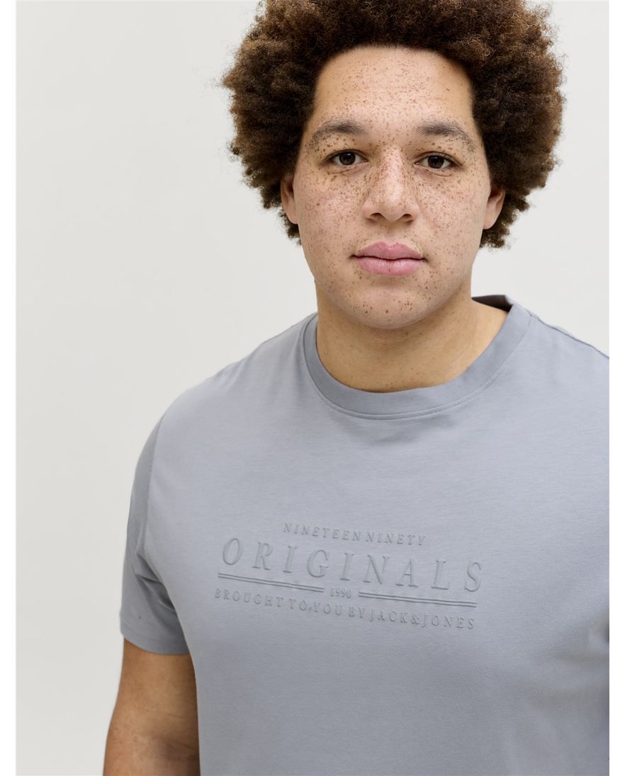 Jack & Jones T-shirts lila korte mouw met tekst korte mouw