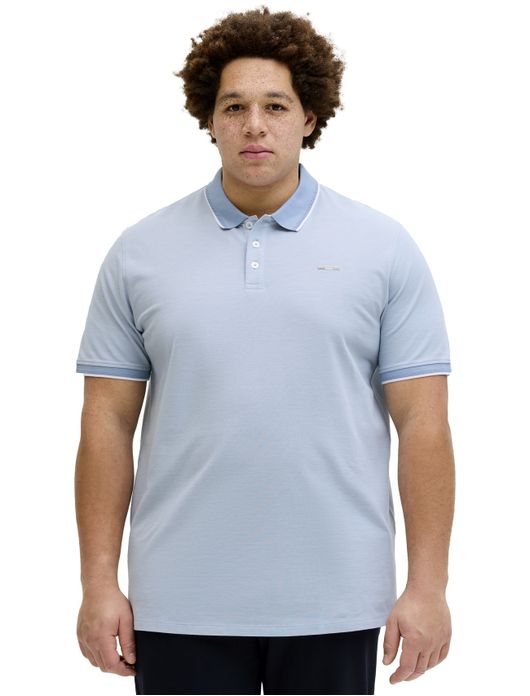 Jack & Jones polo lichtblauw korte mouw 3 knopen