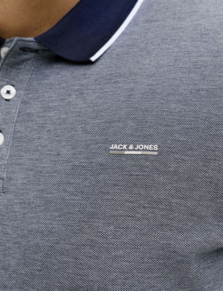 Jack & Jones polo donkerblauw gemêleerd