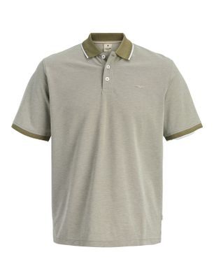 Jack & Jones Jack & Jones olijfgroen korte mouw polo 3 knopen wijde fit