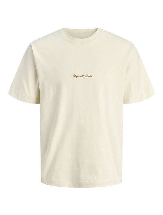 Jack & Jones T-shirts creme ronde hals
