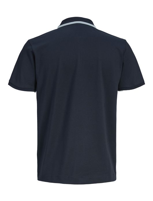 Jack & Jones polo navy met rits en borstzak