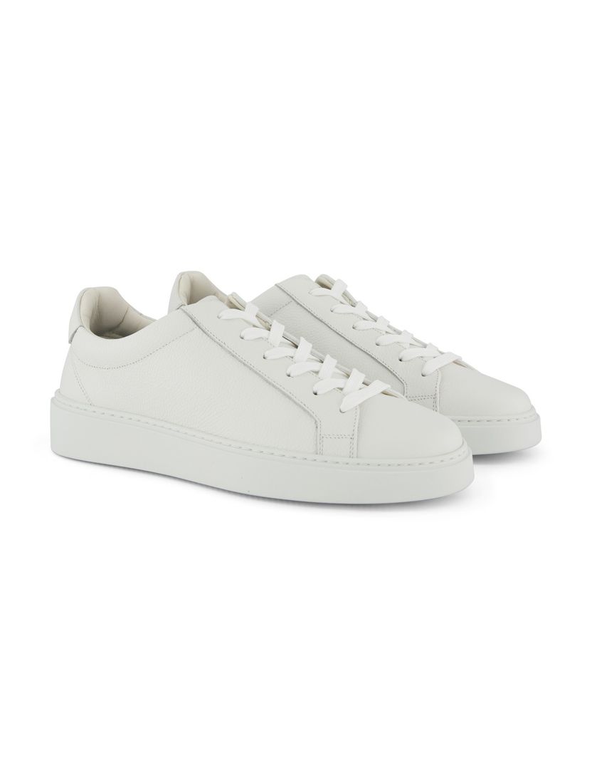 Sneakers Giorgio leer rubber wit effen