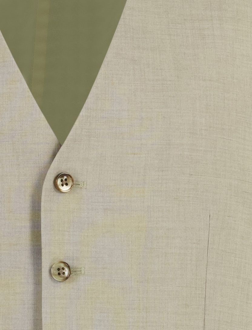 beige colbert met nylon voering Roy Robson bruine knopen