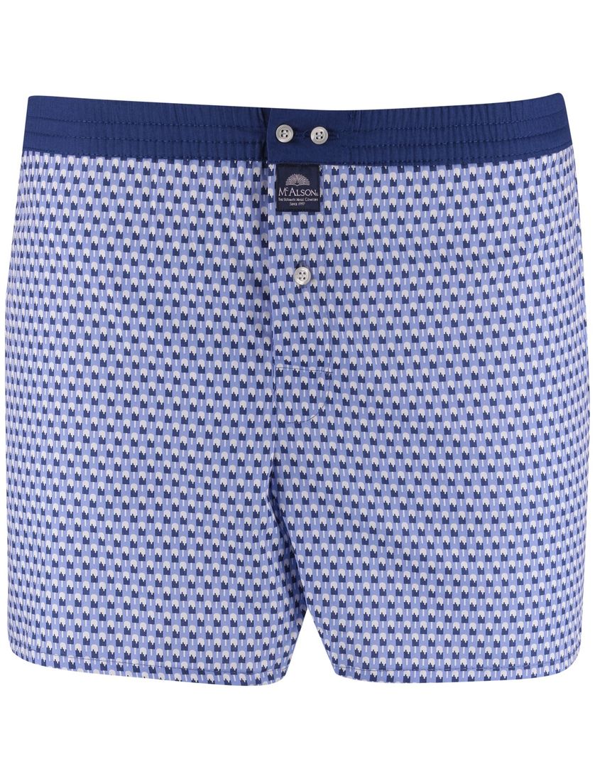boxershort Mc Alson blauw printje ijstjes normale fit