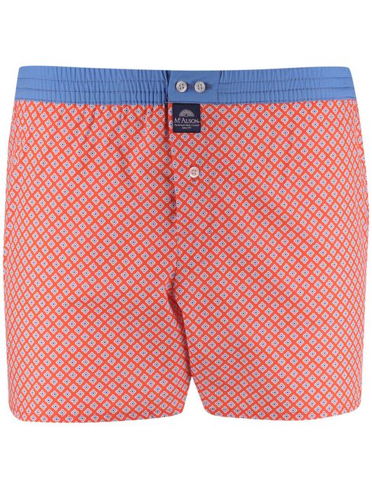 Mc Alson boxershort oranje ruit print katoen