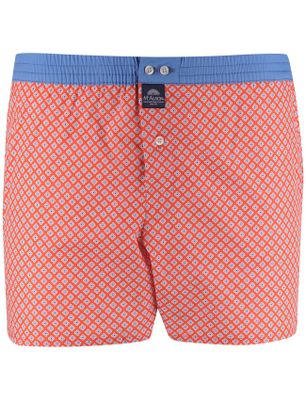 Mc Alson oranje boxershort Mc Alson geprint ruit katoen