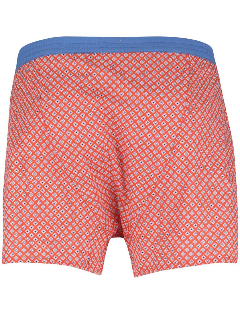 boxershort Mc Alson oranje geprint ruitje katoen normale fit