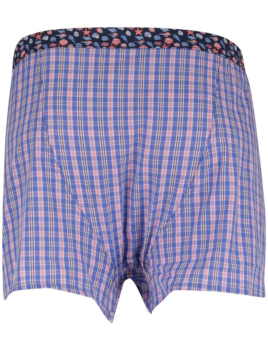 Mc Alson Boxershort roze blauw geruit