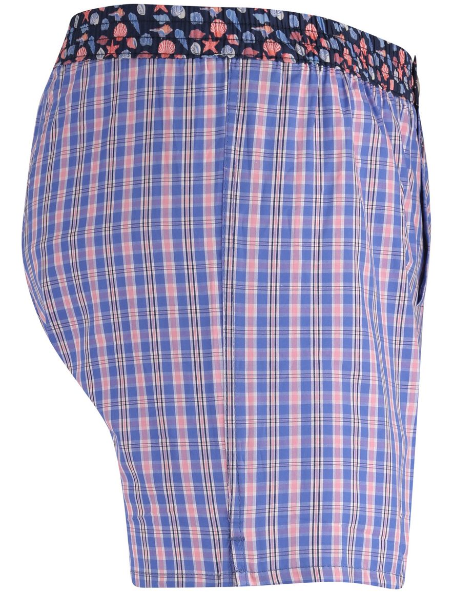 Mc Alson Boxershort roze blauw geruit