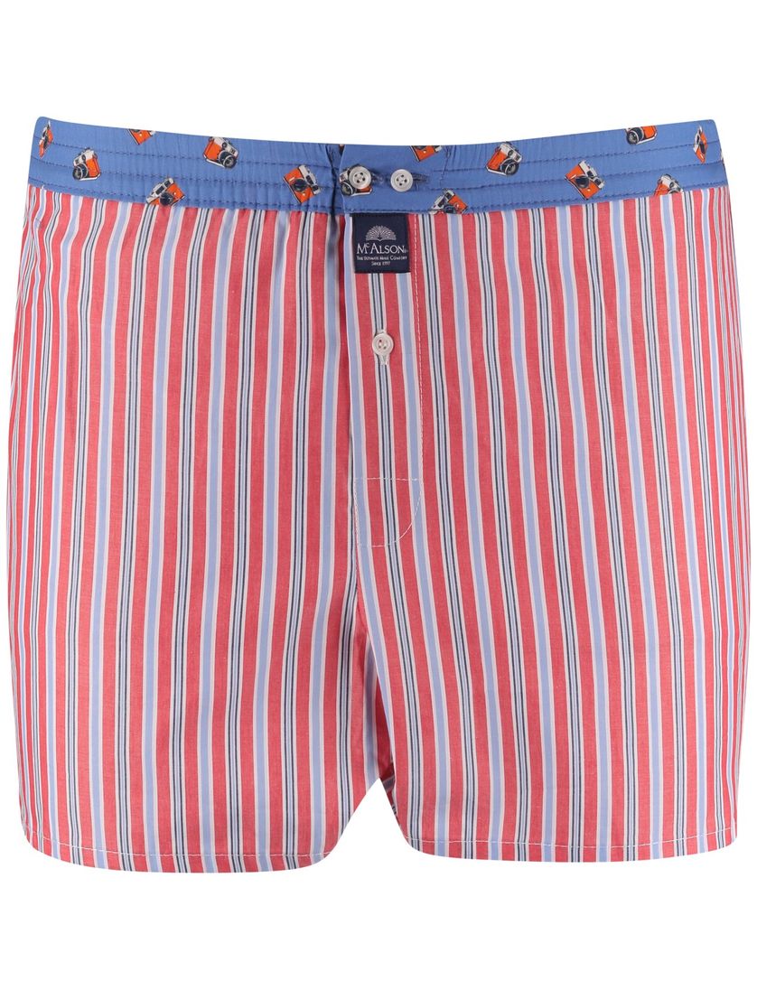 boxershort Mc Alson rood gestreept katoen normale fit
