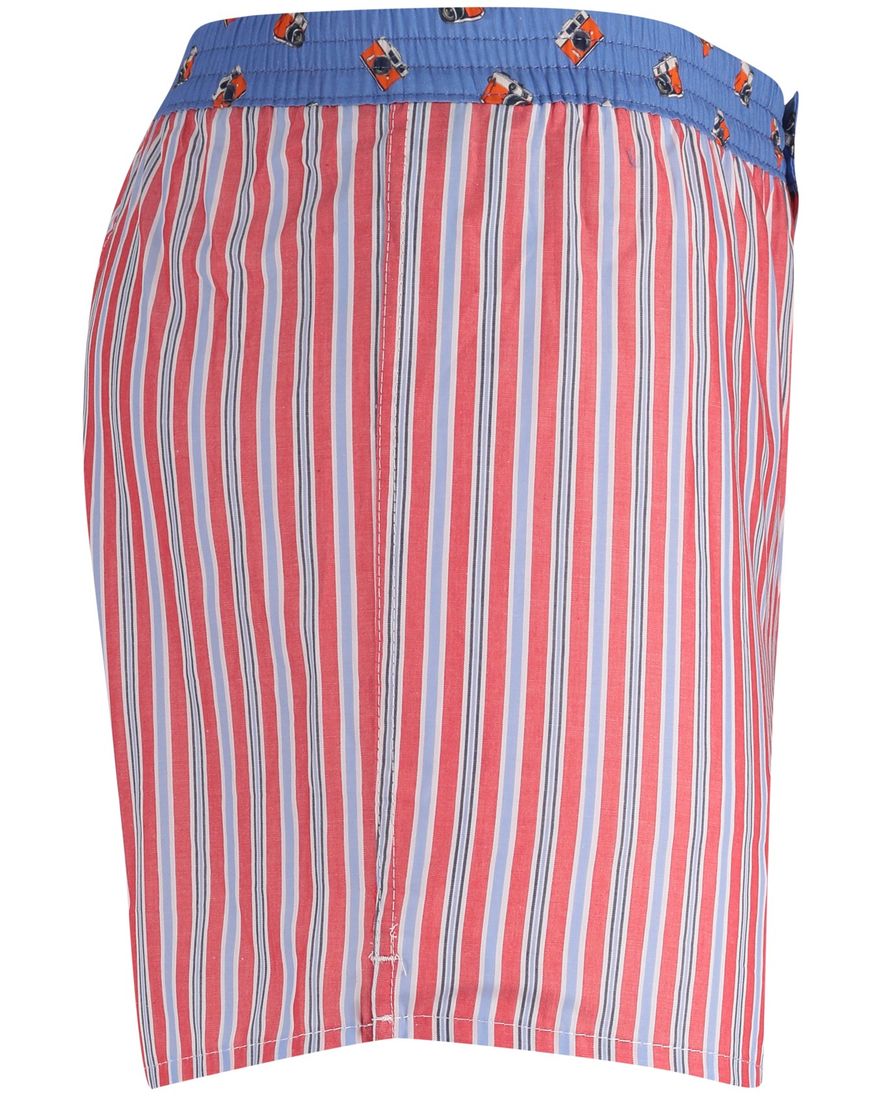 Rode boxershort gestreept print op band Mc Alson