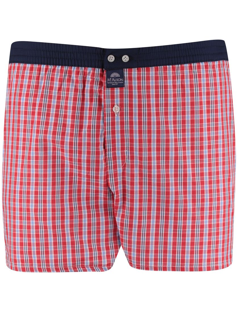 boxershort Mc Alson rood geruit katoen normale fit