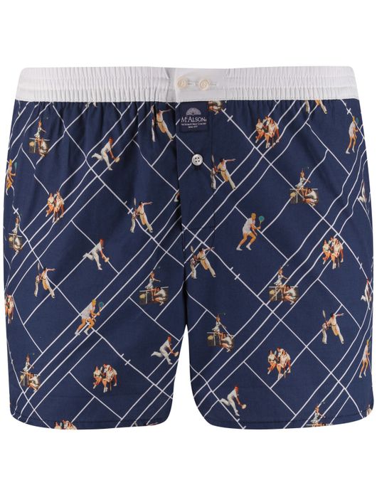 Mc Alson Boxershort donkerblauw tennis print