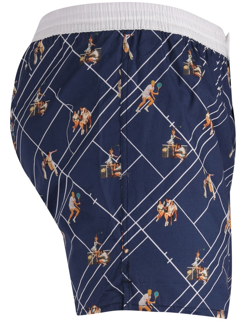boxershort donkerblauw geprint Mc Alson tennis witte rand