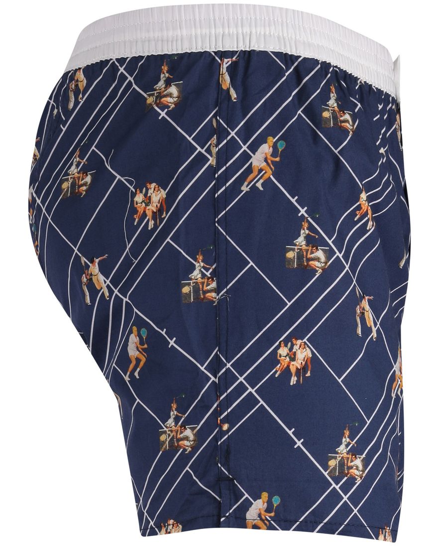 Mc Alson Boxershort donkerblauw tennis print 100% katoen