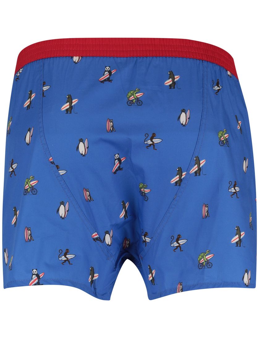 boxershort blauw geprint McAlson surf rode rand