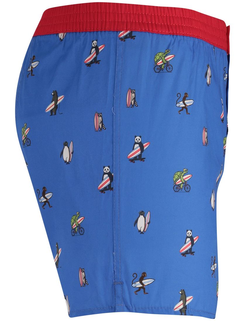 boxershort blauw geprint McAlson surf rode rand