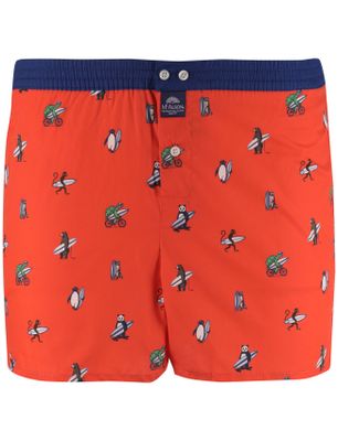 Mc Alson Oranje boxershort surfprint katoen Mc Alson