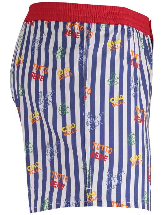 Mc Alson boxershort blauw gestreept met print