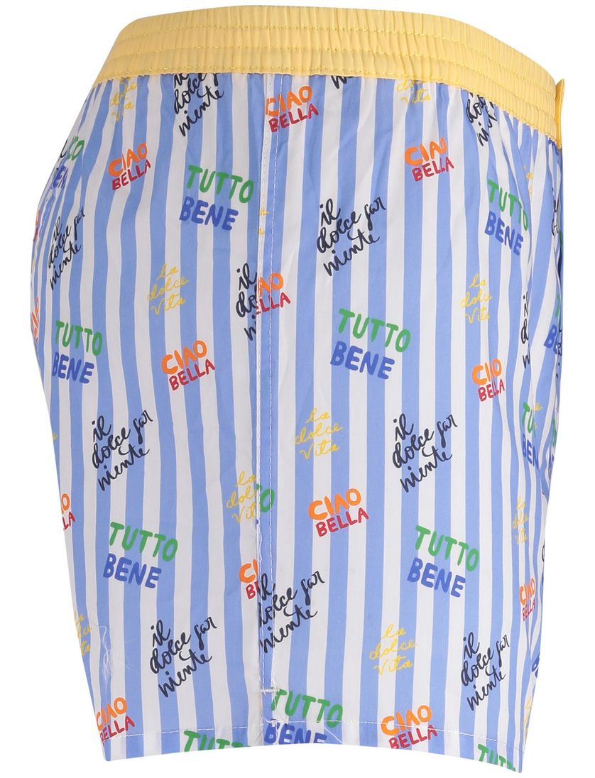 boxershort Mc Alson lichtblauw gestreept printje katoen