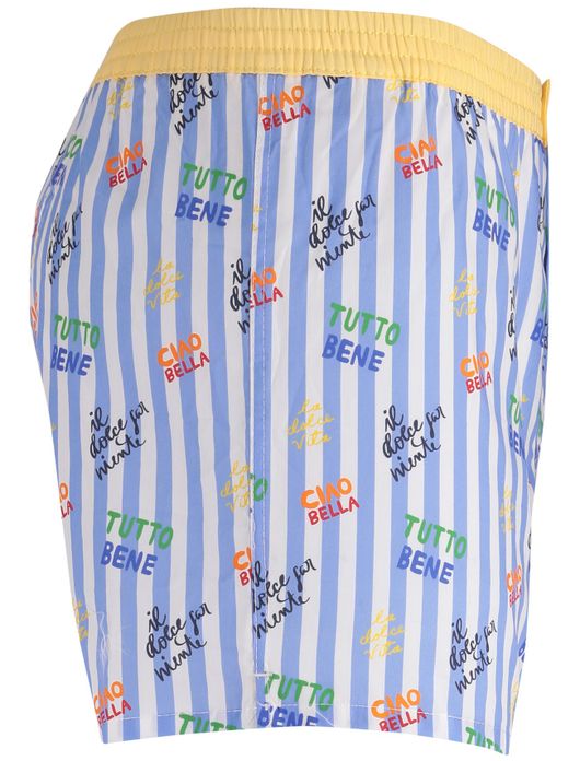 Mc Alson boxershort lichtblauw gestreept en print