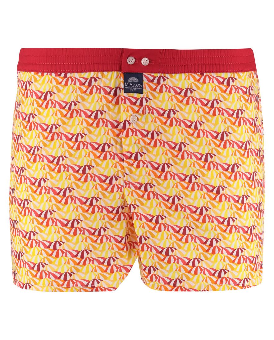 oranje boxershort geprint katoen normale fit