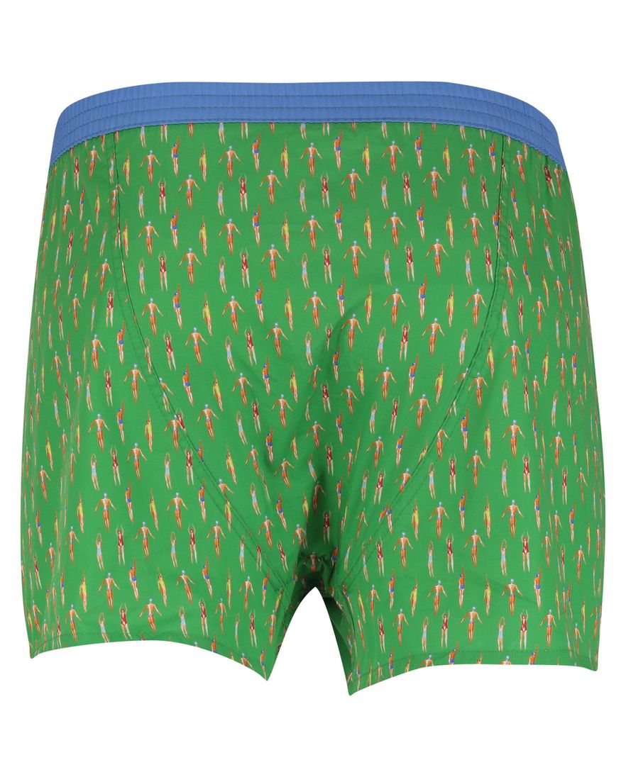 Mc Alson Boxershort groen zwemmen print 100% katoen