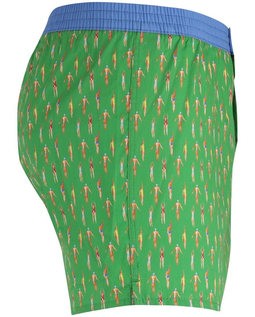 Mc Alson Boxershort groen zwemmen print 100% katoen