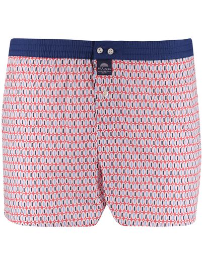 Mc Alson Mc Alson Boxershort rood blauw geprint 100% katoen