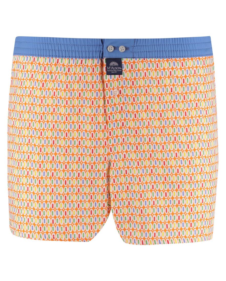 oranje boxershort geprint normale fit katoen
