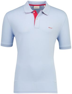 Gant poloshirt katoen lichtblauw Gant normale fit pique